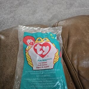 Mcdonald's Ty Pinchers Toy Animal in Red and Yellow. In Unopened Package